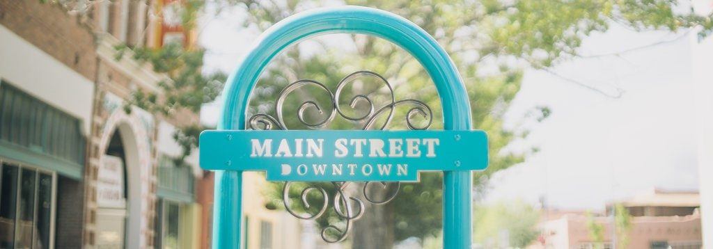 Main Street Downtown metal sign